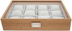 Jewelry Case cage exquisite Jewelry Boxes 12 Slot Watch Case Wood Watch Box Display Tray Stylish And Elegant Jewelry Box With Pillow 