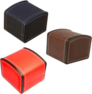 Jewelry Organizer for Display and Storage Stylish Wristwatch Case for Personal and Business Use 3pcs Elegant PU Leather Watch embryo adept trial Box 