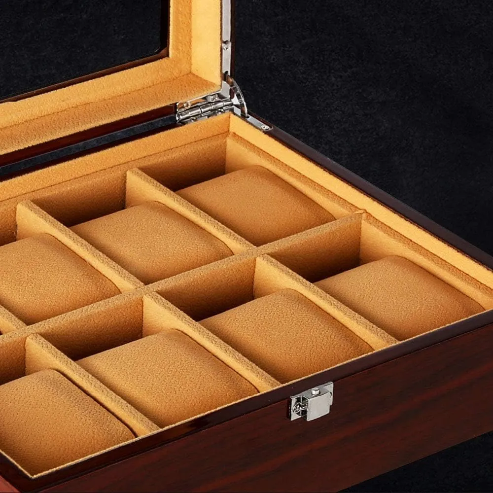 Jewelry Storage Window Display Box Jewelry Storage Box Multi-Function Watch Storage Box descent eminent activate craftspeople High-Grade Wooden Multi-Digit Watch Box with Lock 3/5/6/8/10-digit Bracelet 