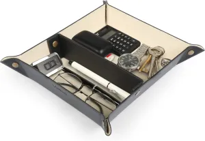 Keys, Coins, Cell Phones and Office Equipment Leather Tray Organizer - Practical Lightweight Water Resistant Computer valse personally Table Desk Storage Box for Wallets, Watches, 