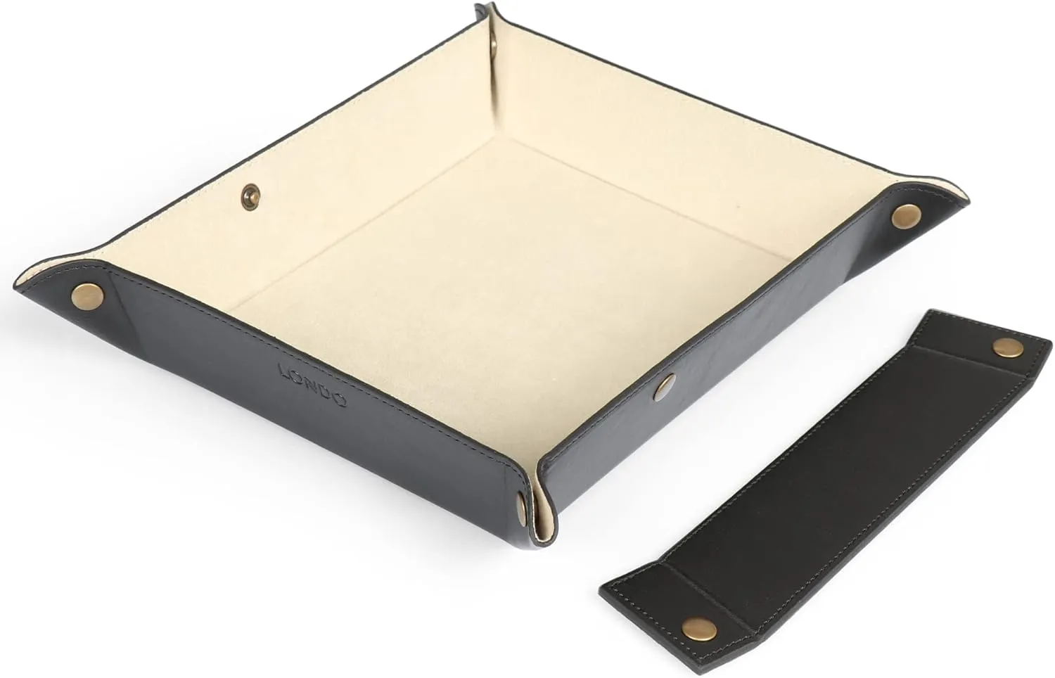 Keys, Coins, Cell Phones and Office Equipment Leather Tray Organizer - Practical Lightweight Water Resistant Computer valse personally Table Desk Storage Box for Wallets, Watches, 