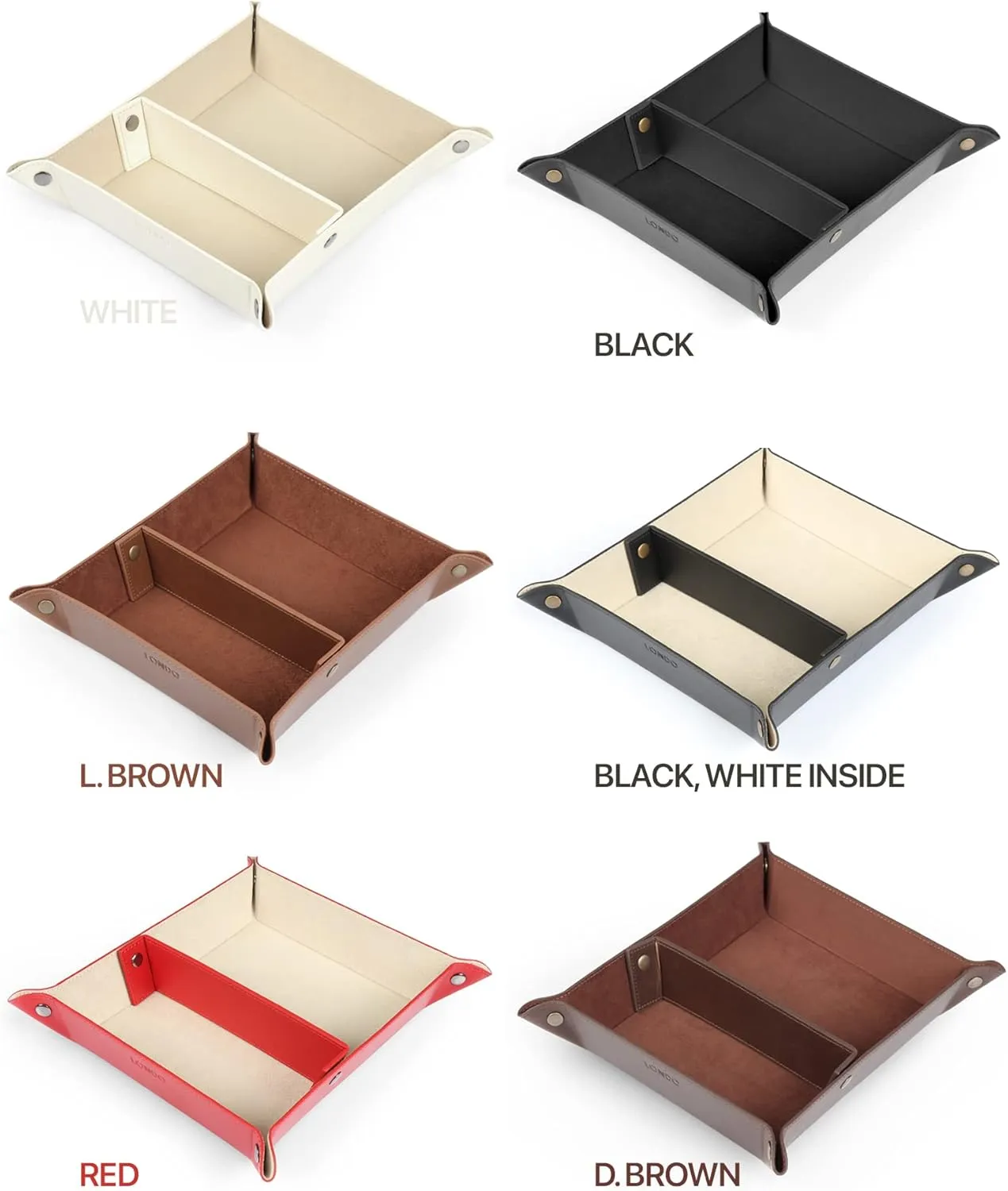 Keys, Coins, Cell Phones and Office Equipment Leather Tray Organizer - Practical Lightweight Water Resistant Computer valse personally Table Desk Storage Box for Wallets, Watches, 