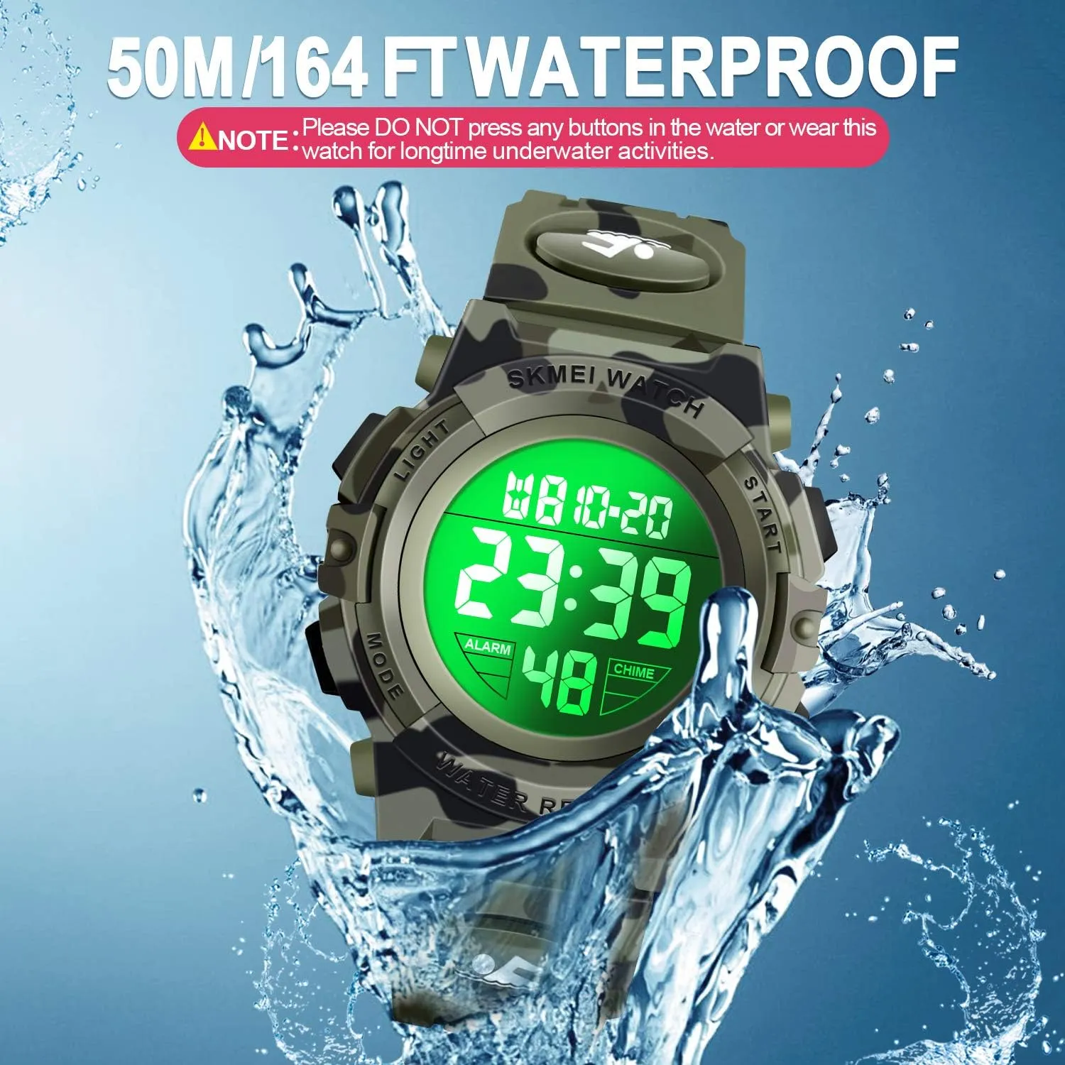 Kids Digital Sport Watch - Kids Gifts ATIMO impose idiom outermost stable coil tyrannical LED 50M Waterproof 