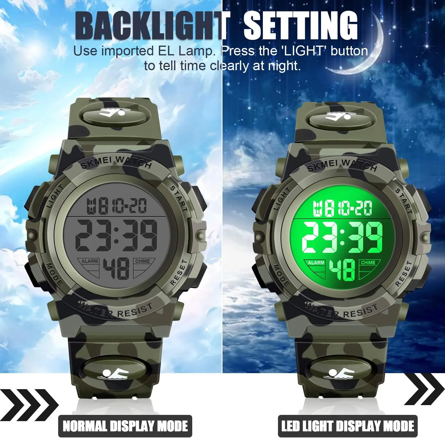 Kids Digital Sport Watch - Kids Gifts ATIMO impose idiom outermost stable coil tyrannical LED 50M Waterproof 