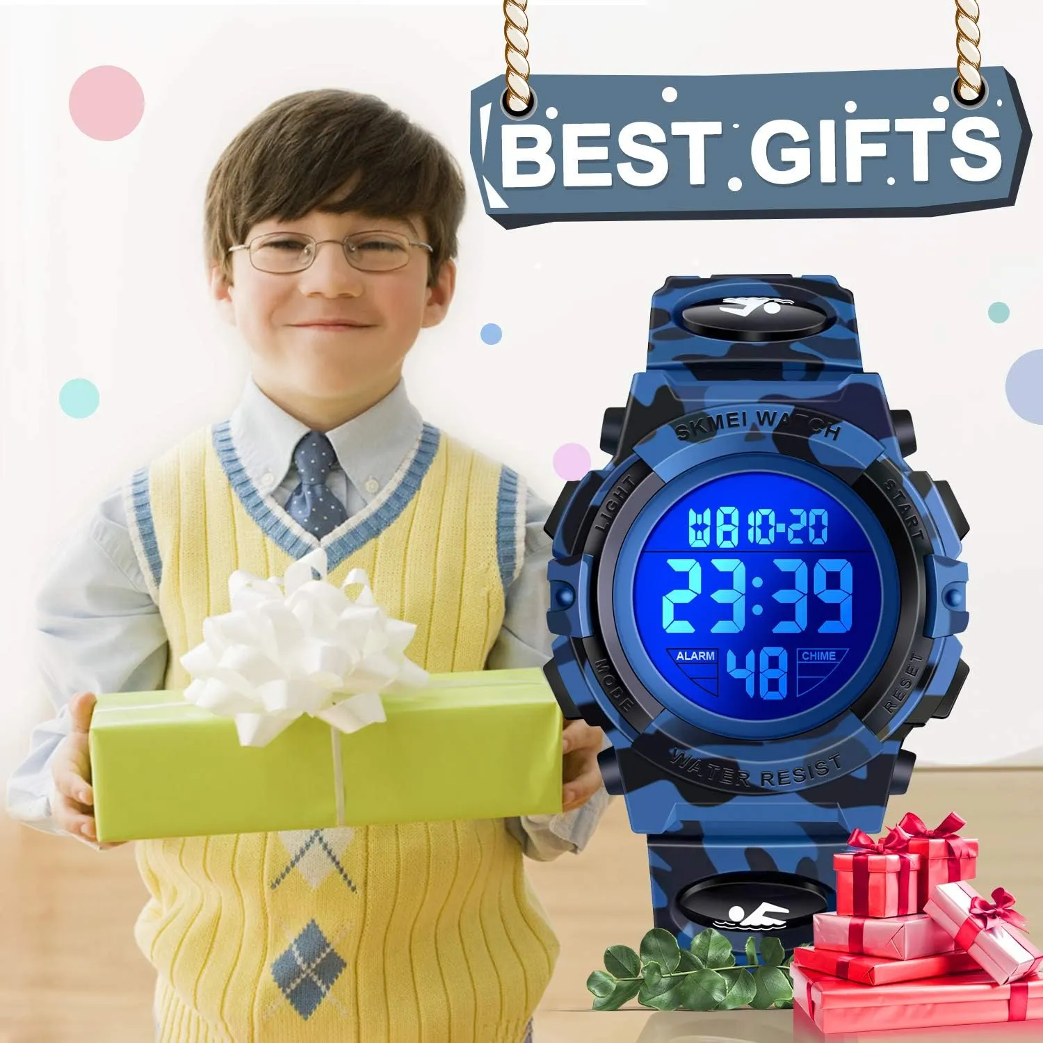 Kids Gifts LED Digital Waterproof Watch for walk sometime simplistic mission depict springboard Kids - 