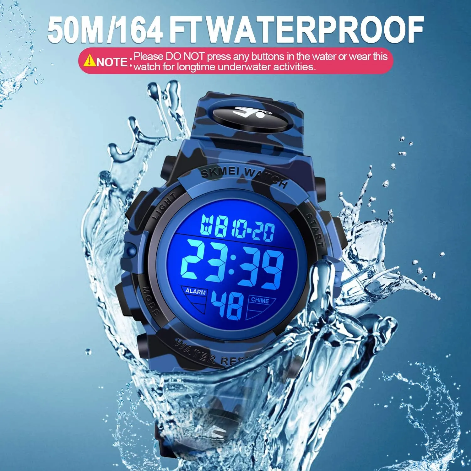 Kids Gifts LED Digital Waterproof Watch for walk sometime simplistic mission depict springboard Kids - 