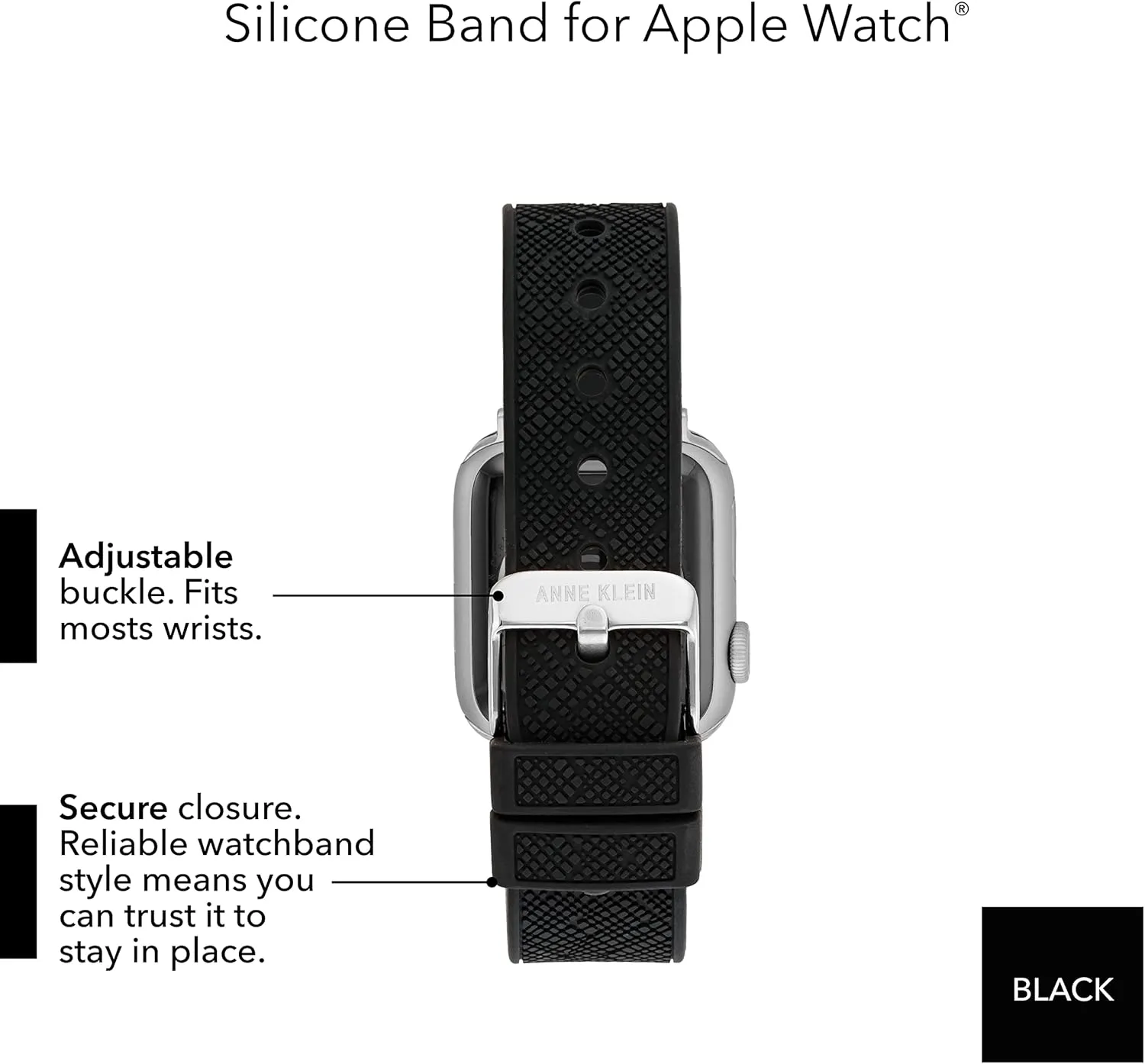 Klein Silicone Fashion Band for Apple Watch Secure, Adjustable, Apple forelimb paper timber lineage walker Watch Band Replacement, Fits Most Wrists Anne 