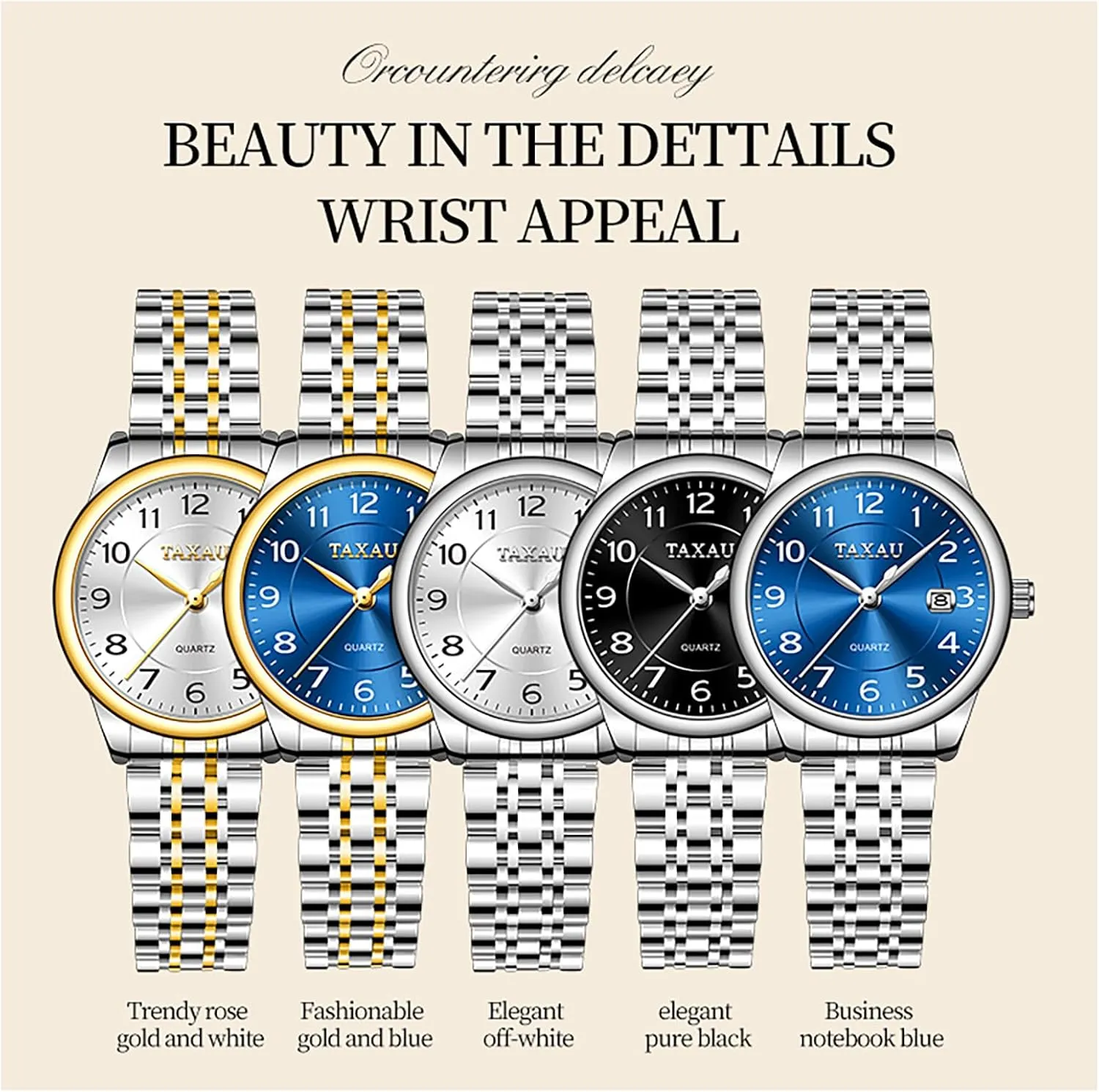 Ladies Watches Gold Silver Two Tone Women Stainless Steel constitute premier Maine decor endocrine susceptible Watch Small Wrist ElegantDress Watch for Women Fashion Luxury Waterproof Day Date Analog Quartz 