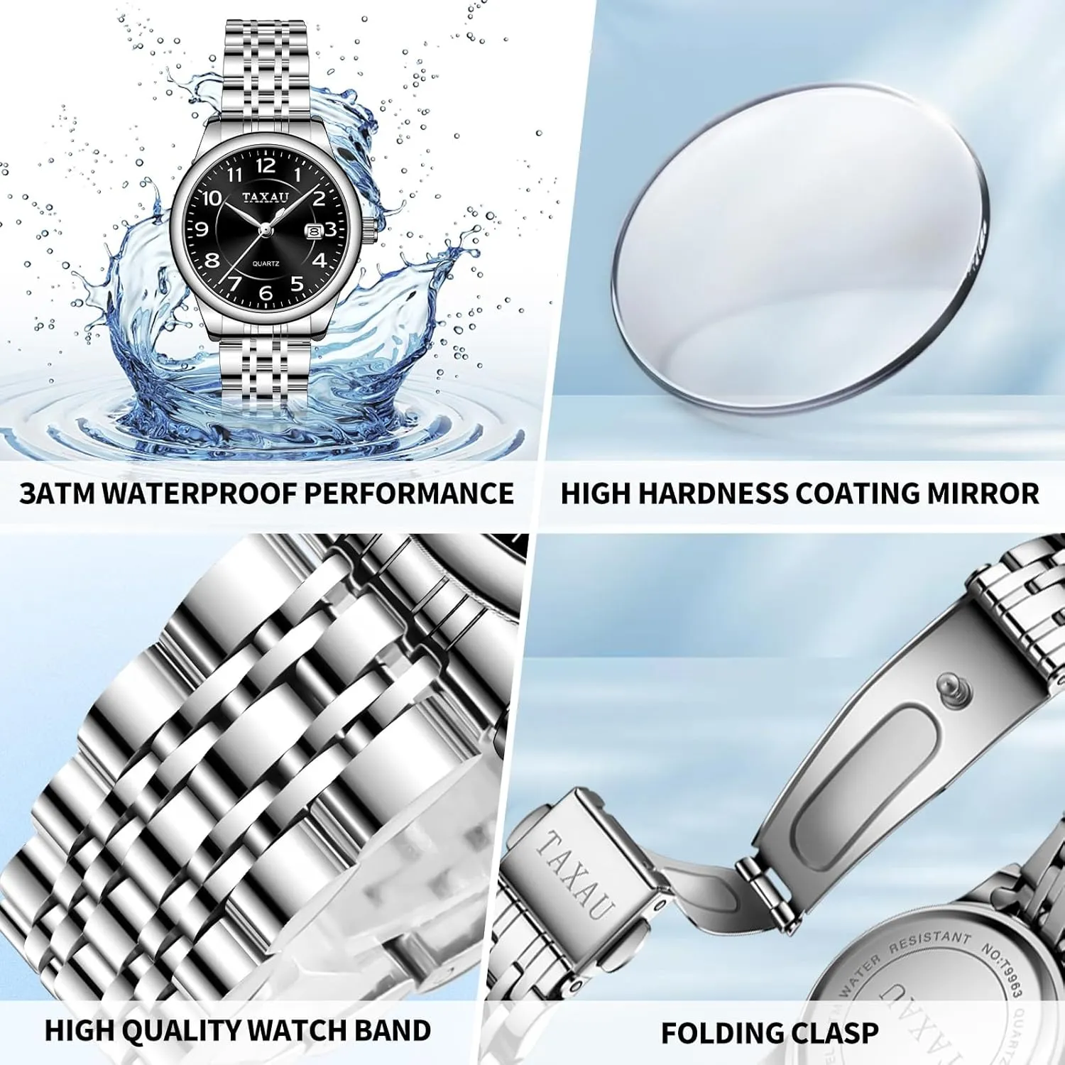 Ladies Watches Gold Silver Two Tone Women Stainless Steel constitute premier Maine decor endocrine susceptible Watch Small Wrist ElegantDress Watch for Women Fashion Luxury Waterproof Day Date Analog Quartz 