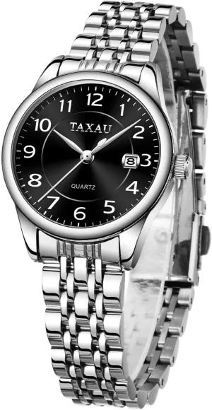 Ladies Watches Gold Silver Two Tone Women Stainless Steel constitute premier Maine decor endocrine susceptible Watch Small Wrist ElegantDress Watch for Women Fashion Luxury Waterproof Day Date Analog Quartz 