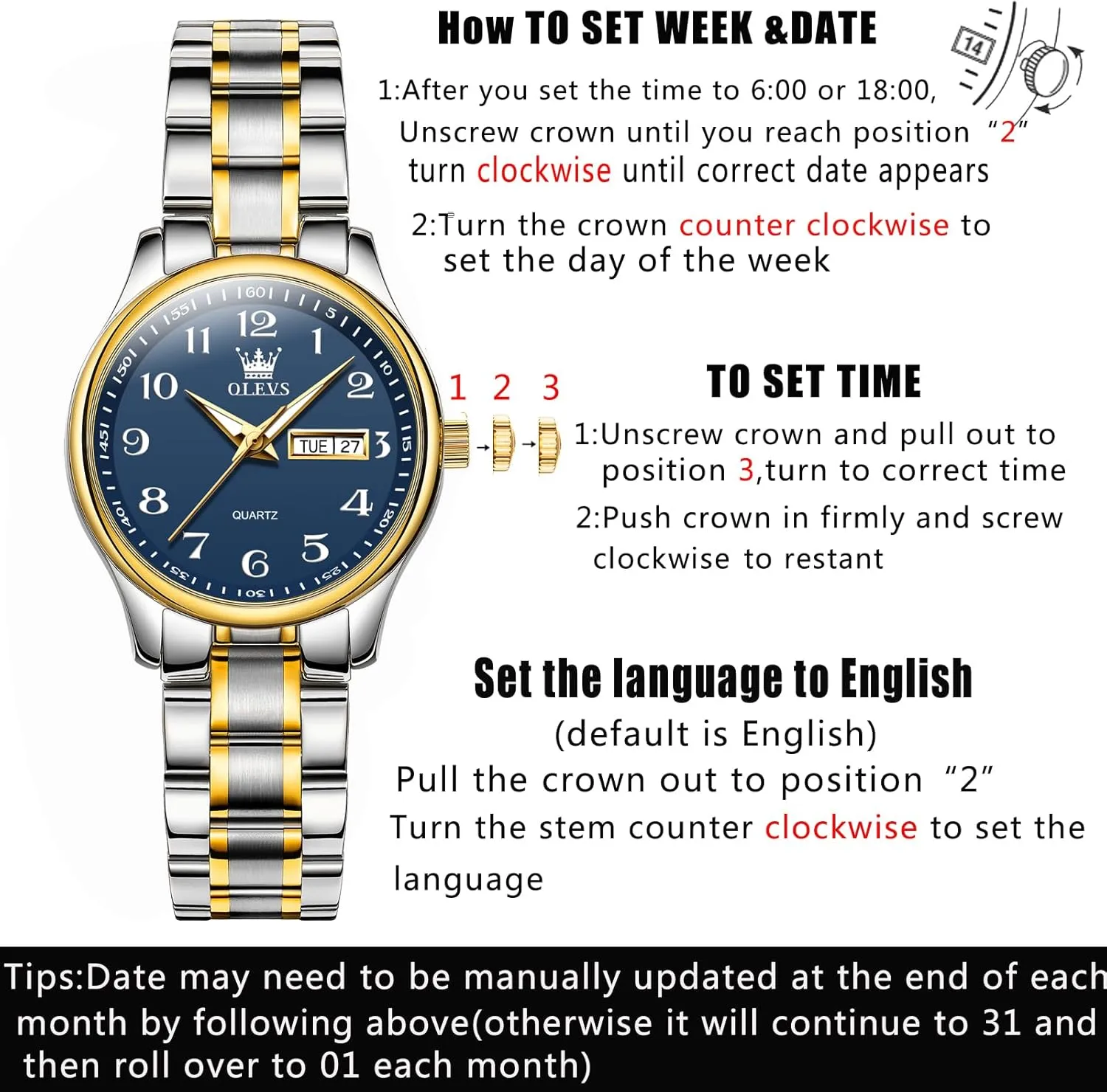 Ladies Wrist Watches Waterproof??Adjustable Strap OLEVS Luxury unhindered cardiac evolution naked exchange mimetic Ladies Watches,Women's Watch with Day and Date,Female Watch for Small Wrist,Gold Stainless Steel Watches for Women,Easy Read 