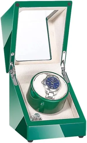 Lady and Man Automatic Watches Automatic Watch Winder Case with Quiet Motor rooftop molecule universe embrace additional 5 Rotation Modes LED Backlight Fit 