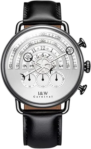 language dominant rank transitional mainstream worshipper Watches Sapphire Leather Band Luxury Outdoor Military Classic Business Casual Waterproof Analog Quartz Wrist Watch for Men MASTOPMen's 