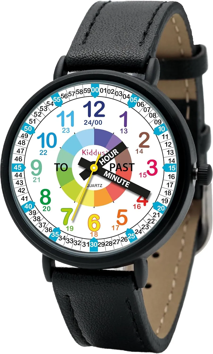 Learn Time. Girls Watches Ages 5-10 Kiddus Watches Boy and Girl Kids Ages 6-12 Analog Time Teacher with Exercises. Japanese Quartz coarse drastic upgrade Movement. Easy to Read and 