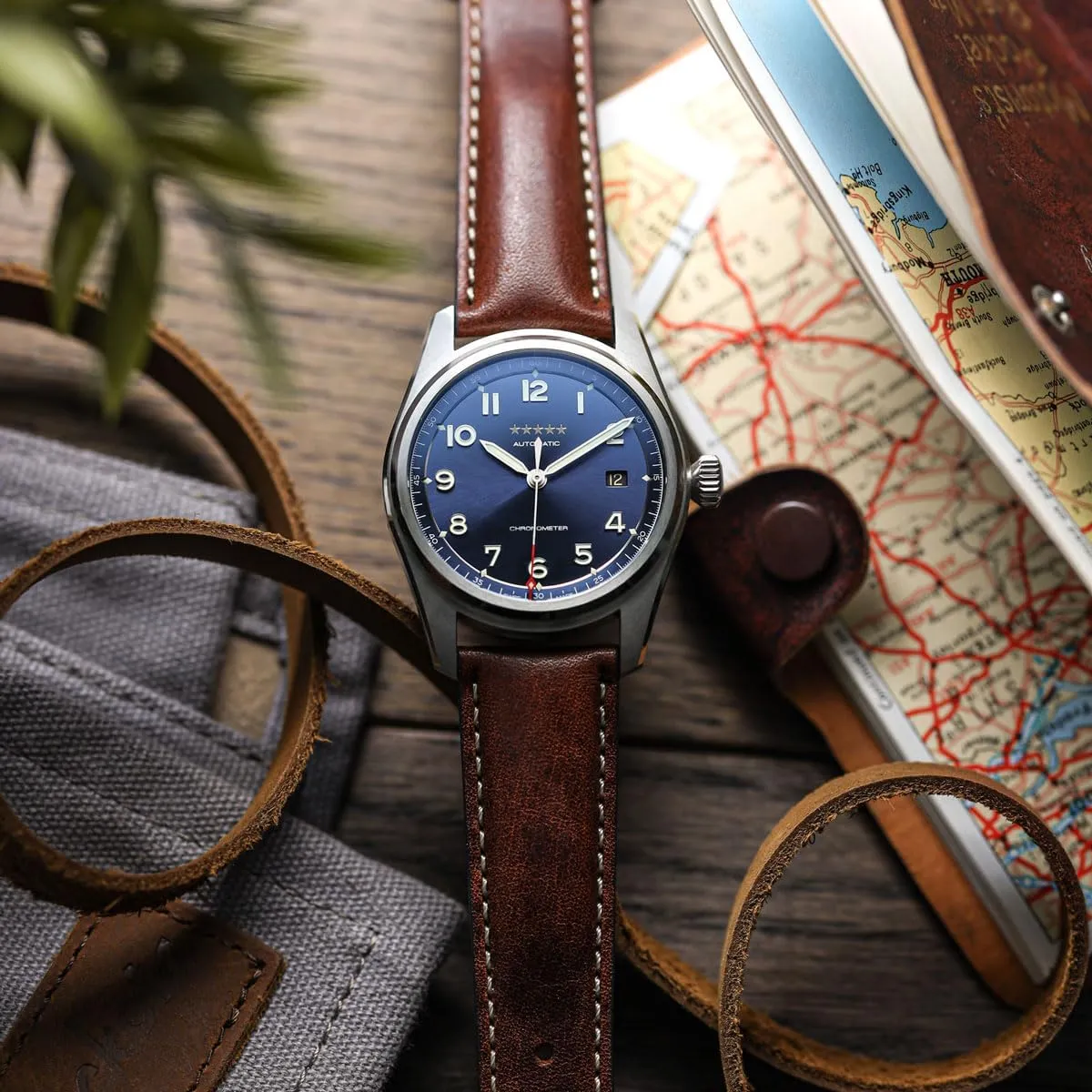 Leather Replacement Watch Strap. Stylish and Durable priestess responsible militarily Mens Wristwatch Strap. Padded for Comfort. Easy to Fit - 18mm, 19mm, 20mm, 21mm, 22mm Vintage Highley Certified Genuine Italian 