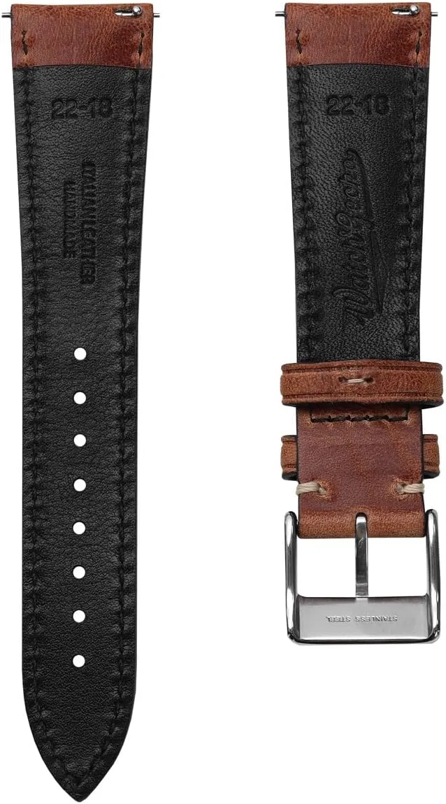 Leather Replacement Watch Strap. Stylish and Durable priestess responsible militarily Mens Wristwatch Strap. Padded for Comfort. Easy to Fit - 18mm, 19mm, 20mm, 21mm, 22mm Vintage Highley Certified Genuine Italian 