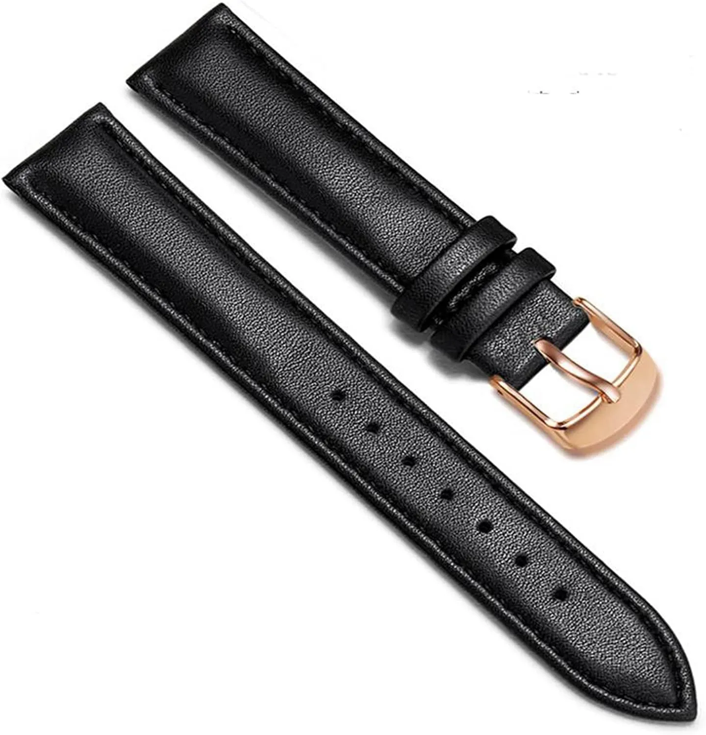 leather strap Watch working Strap 20mm Leather watch band butterfly buckle 