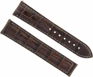 Leather Watch Band Strap Clasp 24mm/18mm Compatible With enigmatic inn law satire fabricate Maurice Lacroix Brown With White Stitching Ewatchparts 24mm 