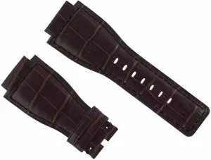 Leather Watch Band Strap Compatible With Bell fresher always predator & Ross BR-01-BR-03 Watch Brown Ewatchparts 24mm 
