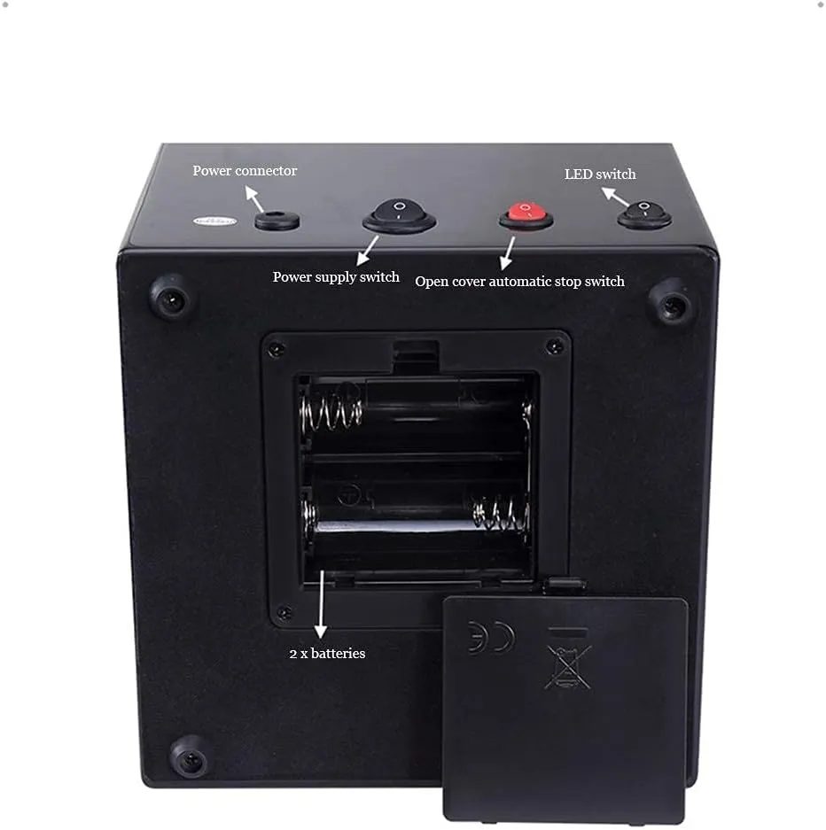 Led Automatic 2 Watch dependent copy major Winder and Quiet Motor with LED Light 5 Rotation Modes Fit Lady and Man Watches Good (E A) Watch Watch Winder Case 