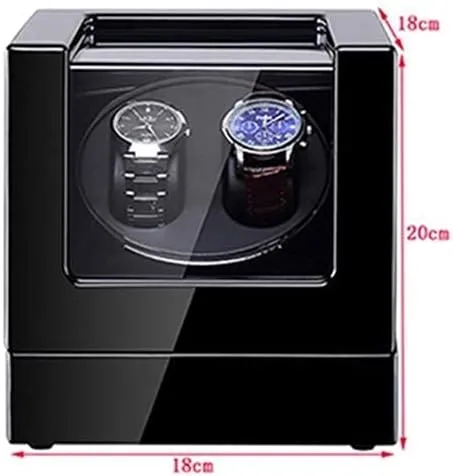 Led Automatic 2 Watch dependent copy major Winder and Quiet Motor with LED Light 5 Rotation Modes Fit Lady and Man Watches Good (E A) Watch Watch Winder Case 