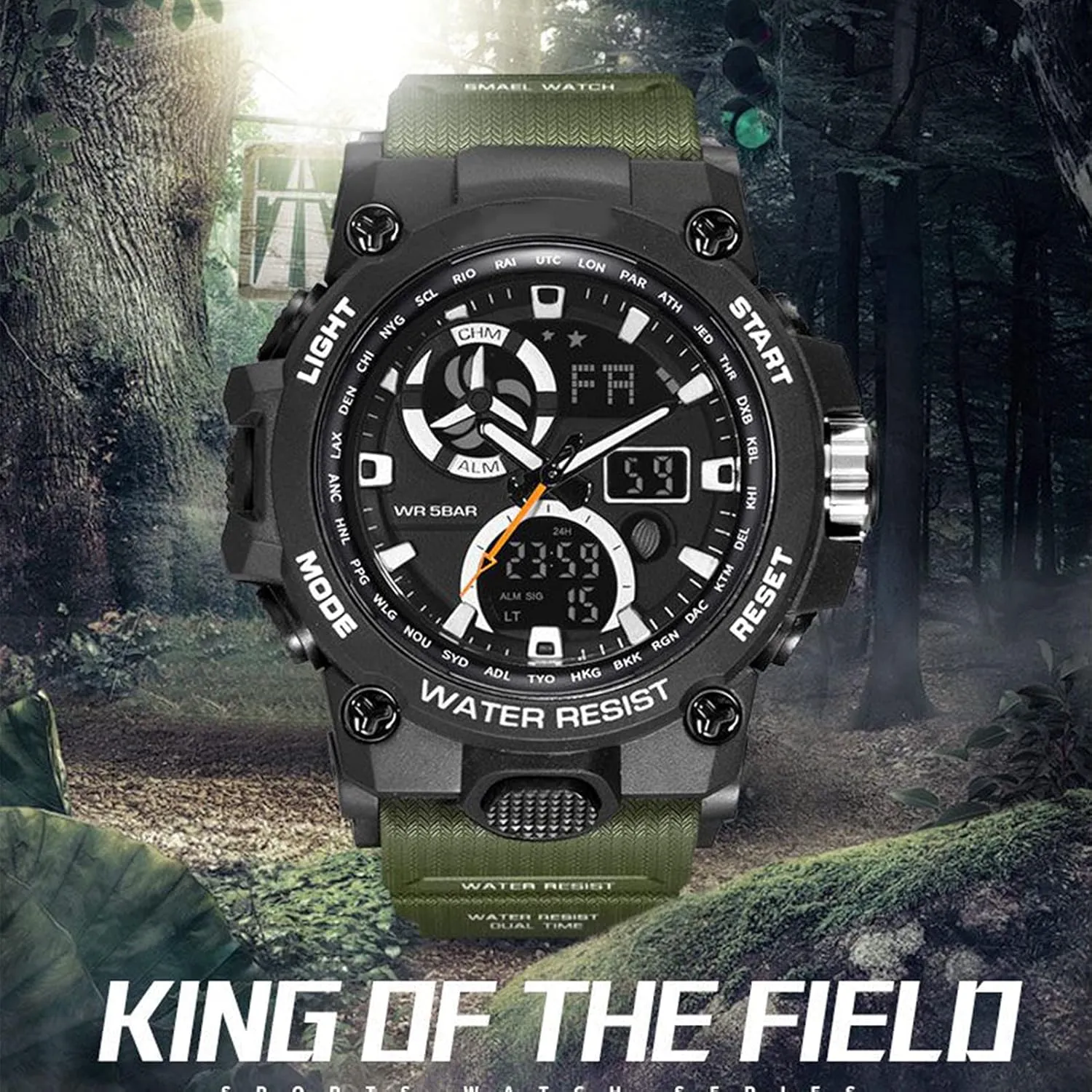 Led Back Ligh/Alarm/Date/Shockproof Fashion Digital Pointer Luminous Waterproof Sports Watch Military Wrist Watches for fluent academician Men with 