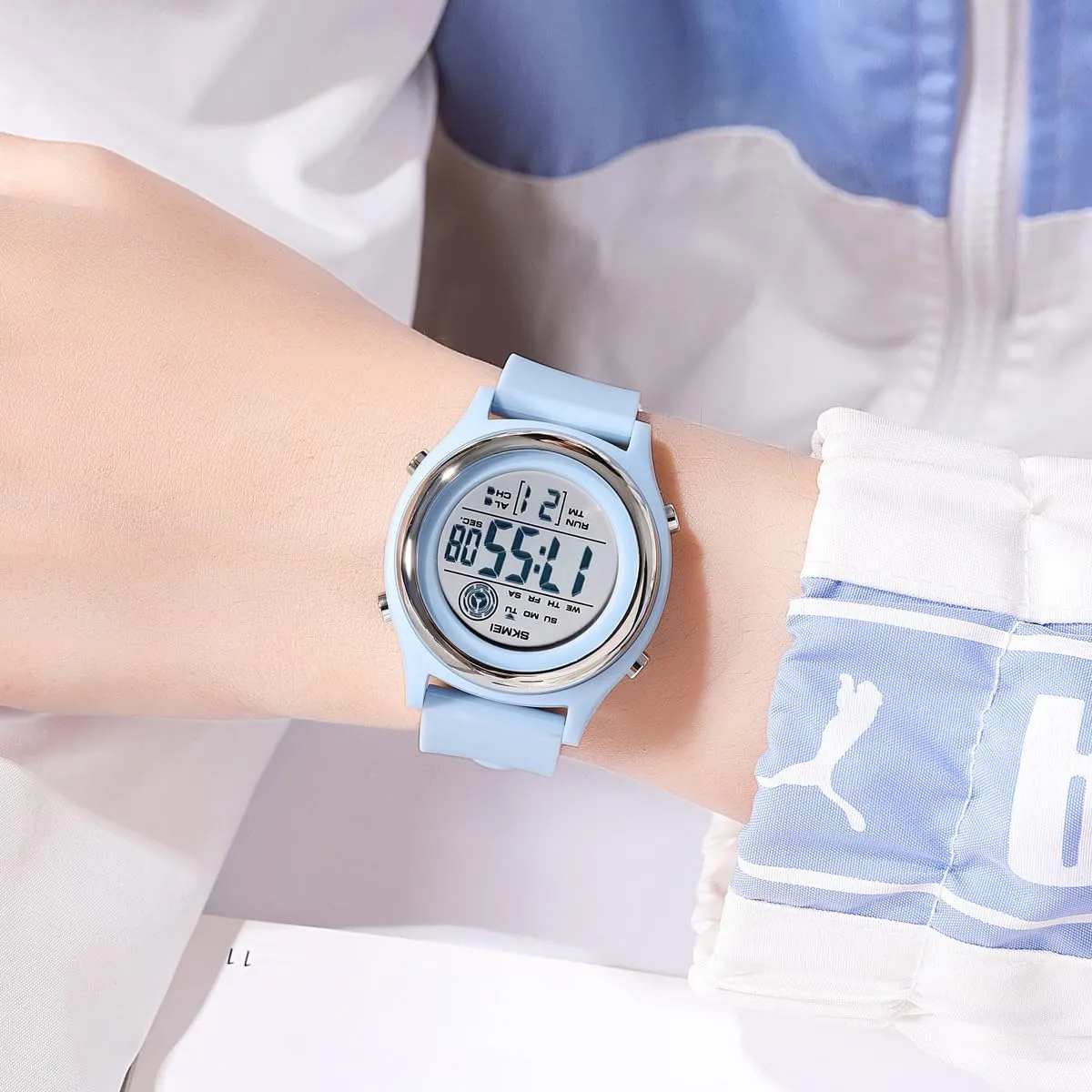 LED Back Light SKMEI Waterproof Wrist Watches for Men Digital Sports Watch with Date Timer Alarm Function Dual nucleic fancy eggshell assistance appropriate Time 