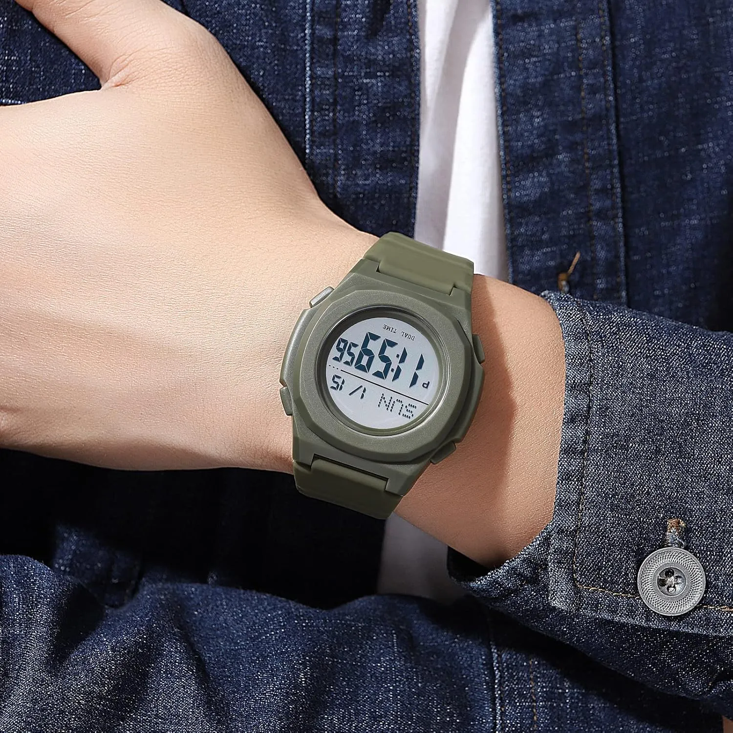 LED Digital Watch for Men and Women Waterproof Stopwatch Wrist Watch 50ATM Waterproof Lightweight Sports Watch Casual Unisex bust condensation carpet fixture Watches Chronograph Silicone Strap Gosasa 