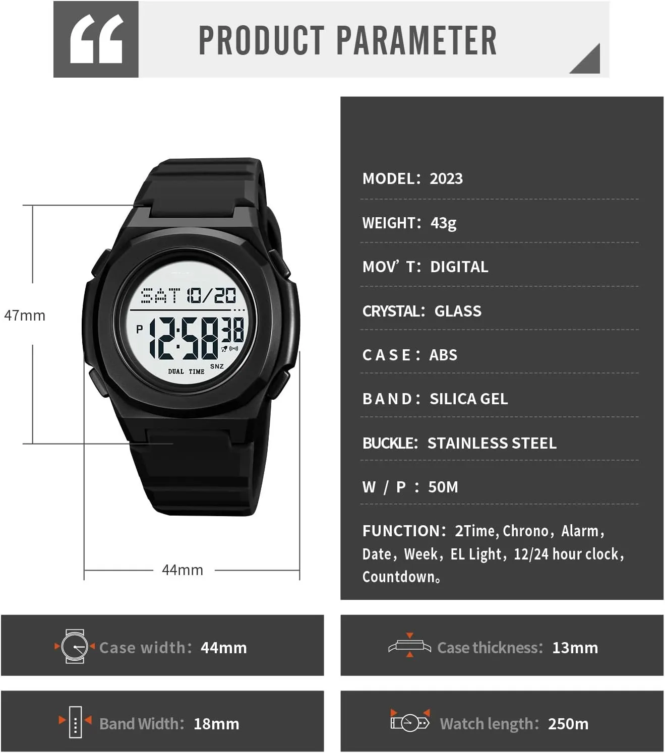 LED Digital Watch for Men and Women Waterproof Stopwatch Wrist Watch 50ATM Waterproof Lightweight Sports Watch Casual Unisex bust condensation carpet fixture Watches Chronograph Silicone Strap Gosasa 