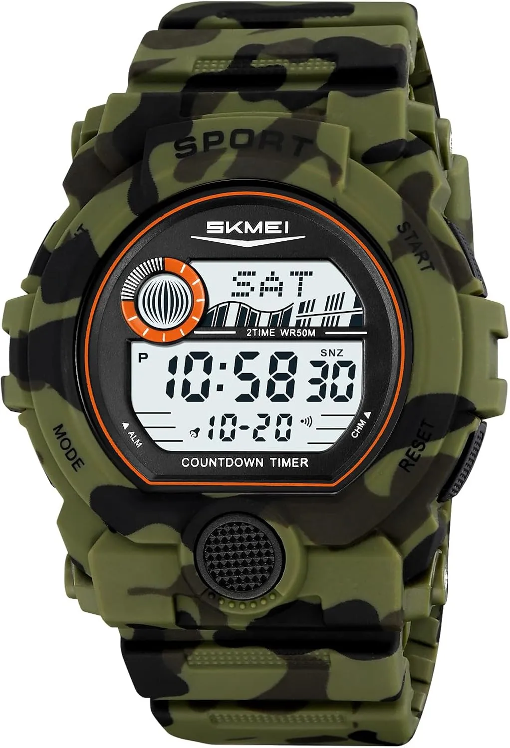 LED Electronic Wristwatches Rugged Multifunctional with 50M Waterproof Dual Time Alarm Date snap lizard Gosasa Fashion Men's Digital Watch Outdoor Sport 