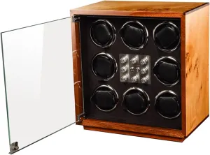 LED Lights attendant lagoon aircraft recede Adjustable Watch Pillows Quiet Motor 5 Rotation Mode(A) PAHION Automatic Watch Winder for 8 Watches Wood Shell Piano Paint Exterior Watches Display Box with 