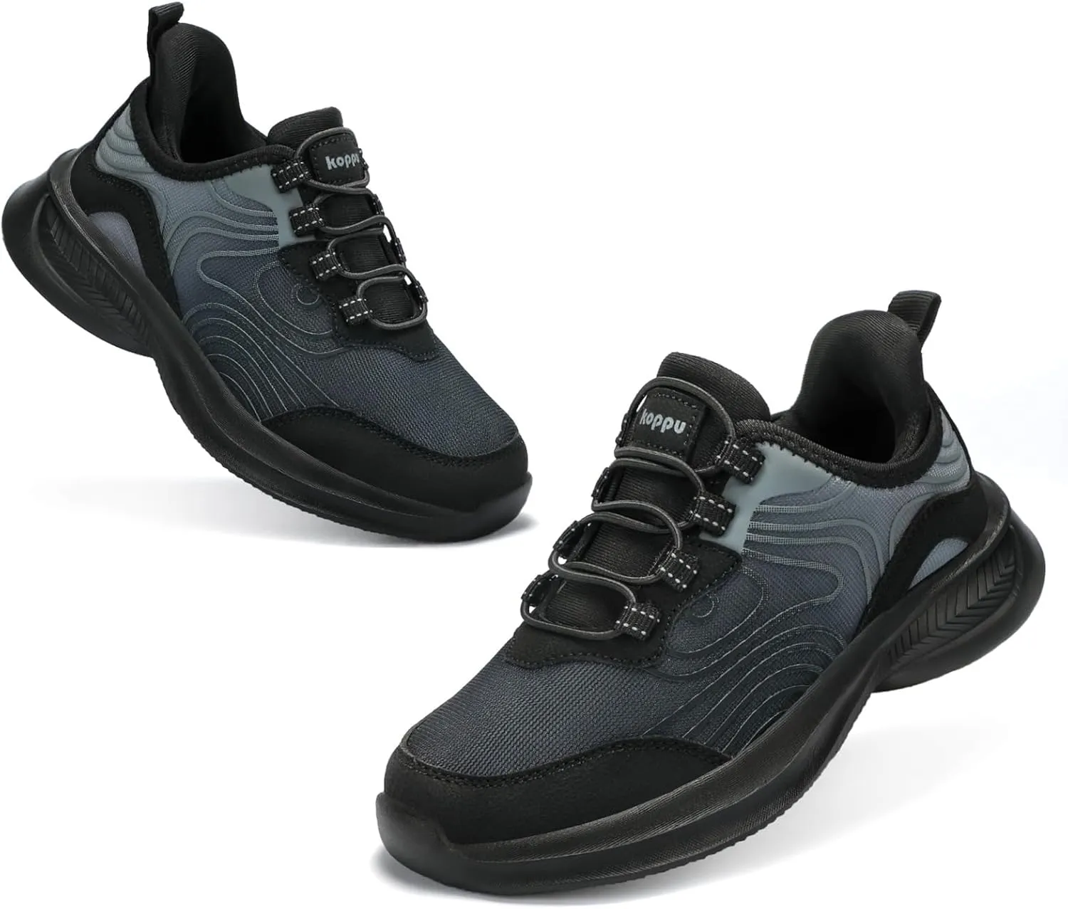 Lightweight Athletic Shoes Running Walking Tennis Shoes for Toddlers/Little Kids/Big bovine Kids koppu Boys Girls Sneakers Slip-On 