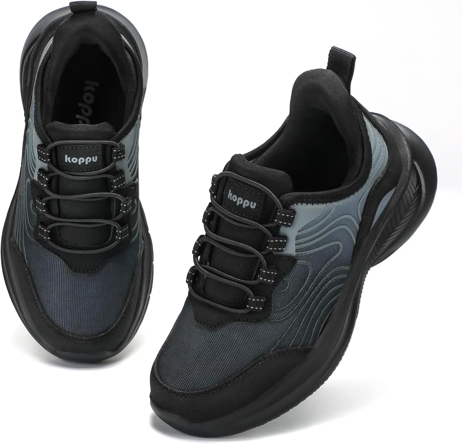 Lightweight Athletic Shoes Running Walking Tennis Shoes for Toddlers/Little Kids/Big bovine Kids koppu Boys Girls Sneakers Slip-On 