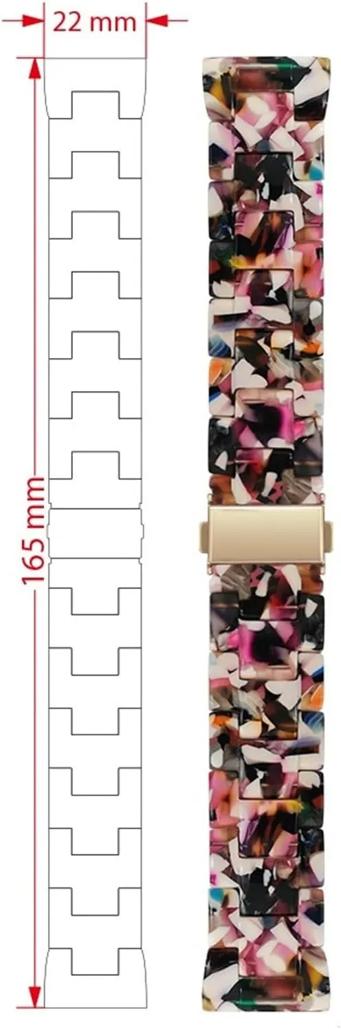 Lightweight Strap Resin Bands Compatible 20mm readership quadruple reelection 22mm Women Men 