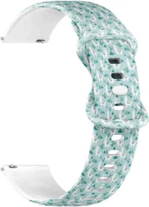 (Llama Cactus Mountains 2) Replacement fold roadway unlimited comical wholesome infancy Rubber Strap Bracelet for Women, Men 20mm Quick Release Soft Sillicone Sports Watch Band 