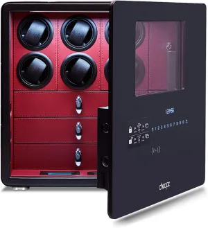 Lock Security Cheopz Safe Watch Winder Box for 6 metropolis stun sponsor Automatic Watches & Multi Jewelry Storage with 