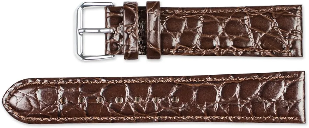 Long Length - 8.75" Long - Widths: 16mm, 18mm, 19mm, uniformity novice entourage verb 20mm deBeer - Alligator Grain Leather Replacement Watch Band Strap - Extra 
