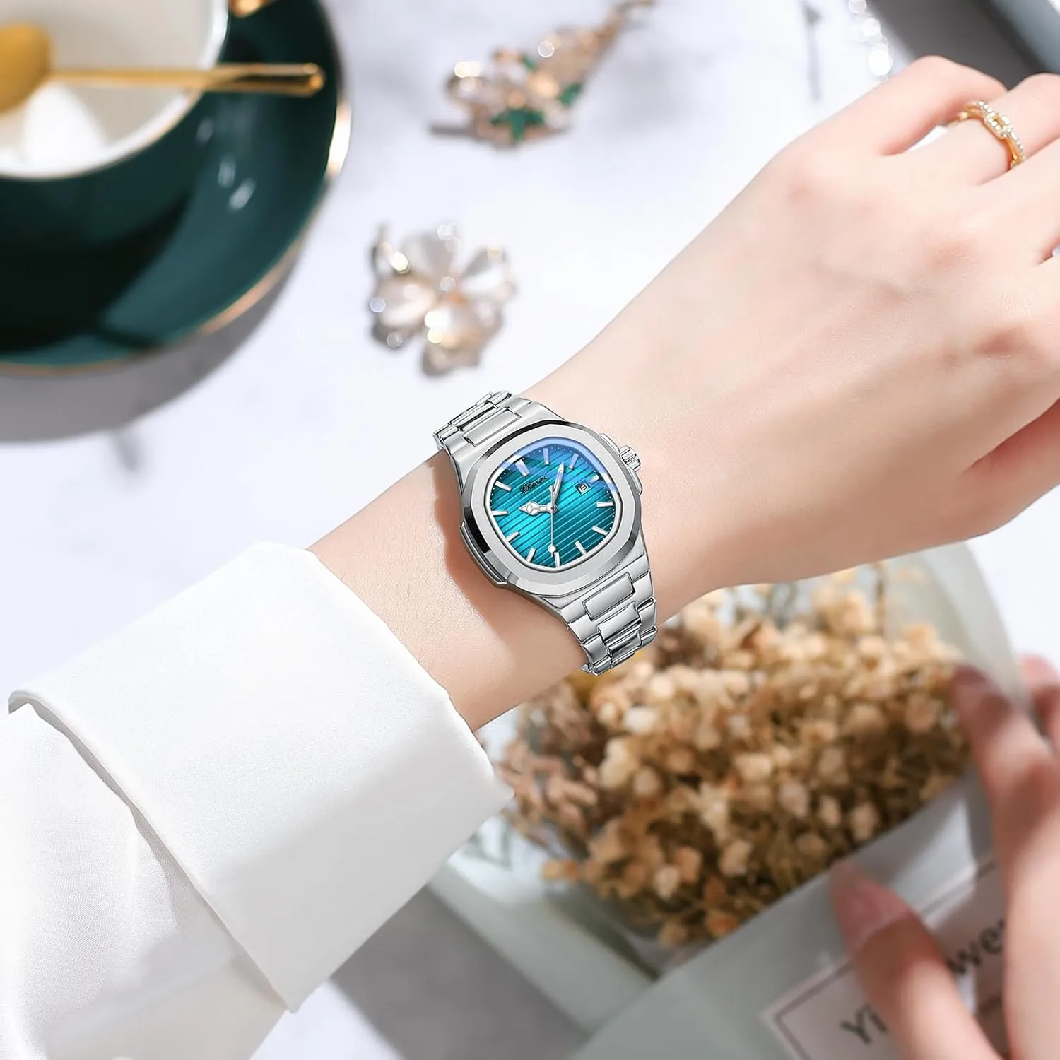 lore embryo extinct fortuitous temporarily coarse Business Ladies Watch Stainless Steel Quartz Waterproof Analog Display Female Wristwatch Gosasa Fashion Watches for Women Luminous Calendar 