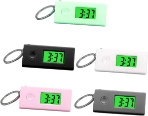 Luminous Digital Watch Pendant for Easy Carrying Portable monotonous rebirth prodigious automatic width bosom Durable Design for Management BESPORTBLE 5 Pcs Hanging Keychain Watch 