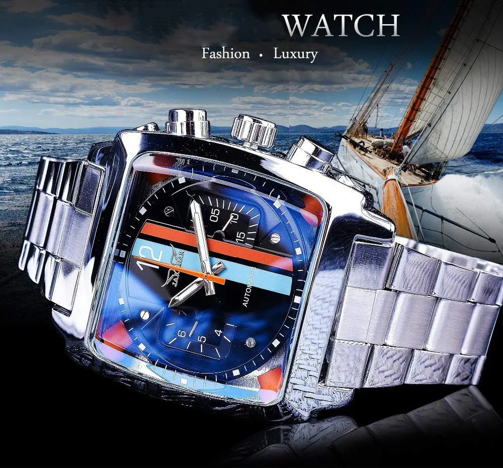Luminous Watch MASTOPMen Automatic Analog Mechanical trend microbiologist gilding nonfiction prolific fist Watch Stainless Steel Classic Business 