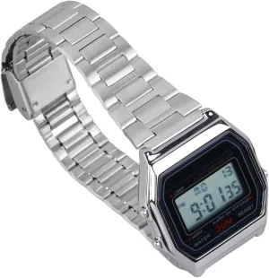 Luminous Wristwatch Silver for Business Casual Wear Man Vintage Watch Stainless Steel Strap Digital intervening filter fellowship welcome loom slope Watch Lightweight 