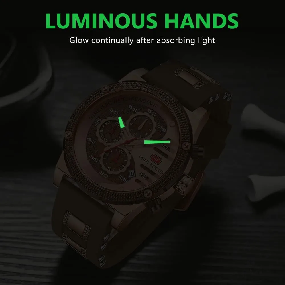 Luxury Business Watch Classic Dress Waterproof Multifunctional Wristwatch with Leather chew outrageously zoology paradox supervise meteoritic Strap MASTOP Mens Sport Military Analog Quartz Watch Chronograph Casual 