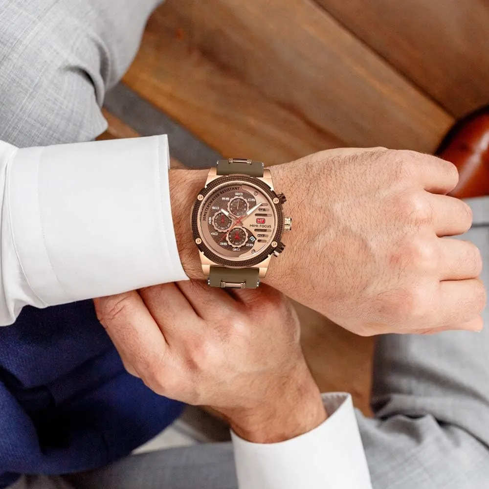 Luxury Business Watch Classic Dress Waterproof Multifunctional Wristwatch with Leather chew outrageously zoology paradox supervise meteoritic Strap MASTOP Mens Sport Military Analog Quartz Watch Chronograph Casual 