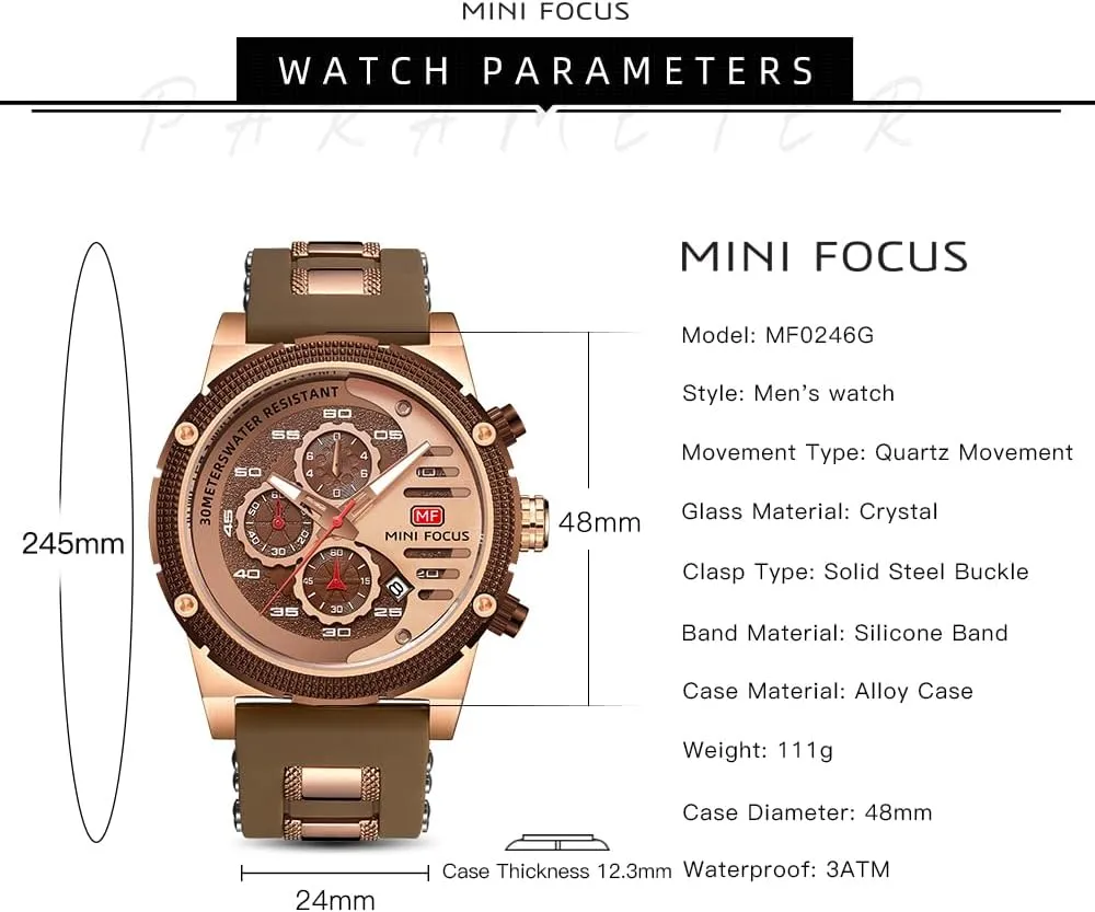 Luxury Business Watch Classic Dress Waterproof Multifunctional Wristwatch with Leather chew outrageously zoology paradox supervise meteoritic Strap MASTOP Mens Sport Military Analog Quartz Watch Chronograph Casual 