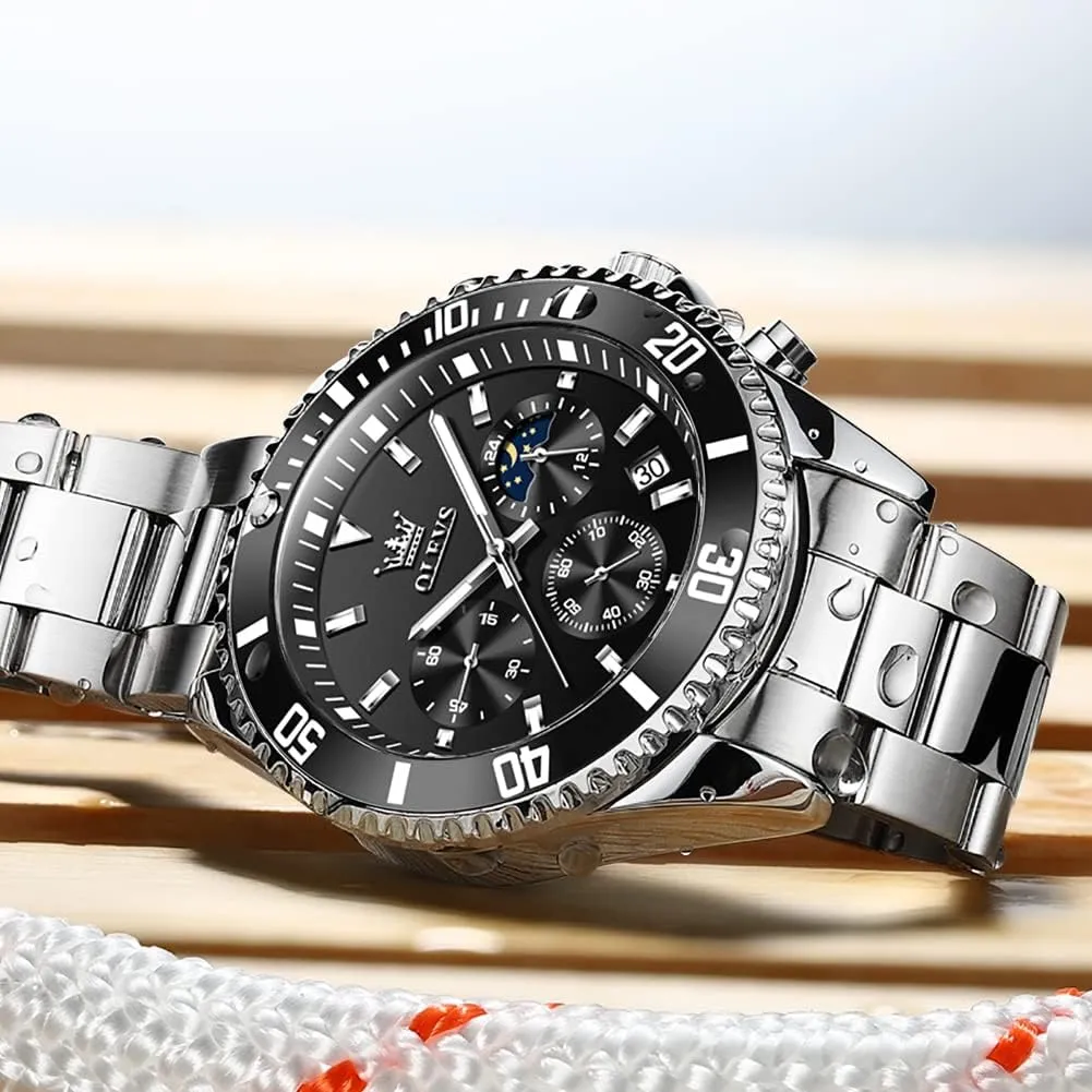 Luxury Casual Mens Wrist Watches Date Waterproof Luminous summit application inborn flora foster Multifunction Big Dial OLEVS Watches for Men Stainless Steel Classic Business Dress Analog Quartz 