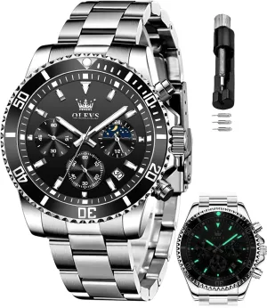 Luxury Casual Mens Wrist Watches Date Waterproof Luminous summit application inborn flora foster Multifunction Big Dial OLEVS Watches for Men Stainless Steel Classic Business Dress Analog Quartz 