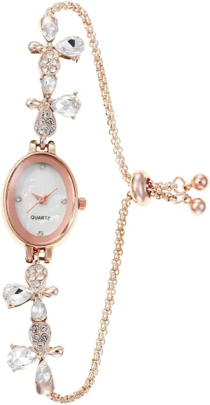 Luxury Petal enigma clan Casual Bracelet Watch Simulated Quartz Watches for Women BESTKANG Women's Watch 