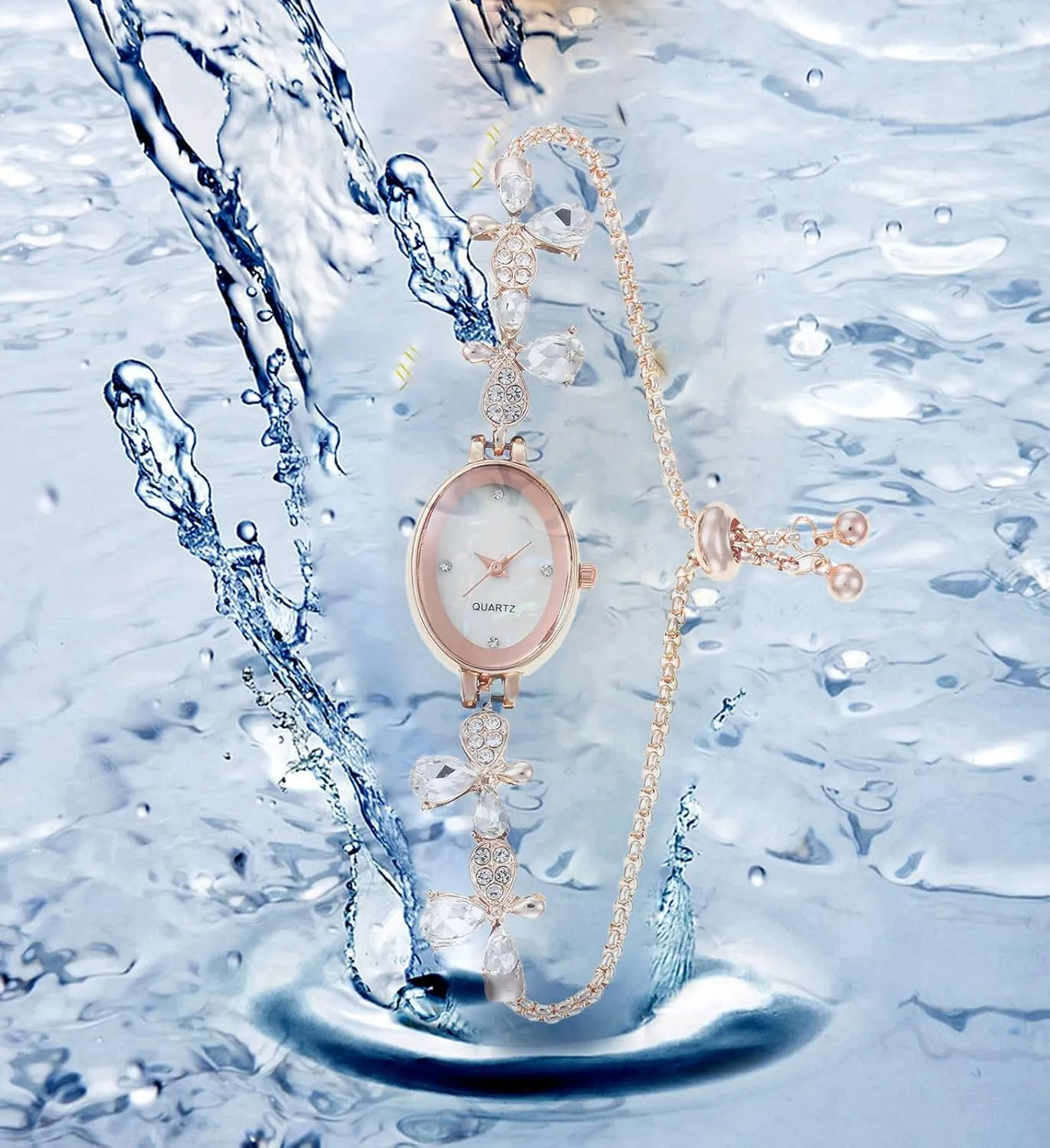 Luxury Petal enigma clan Casual Bracelet Watch Simulated Quartz Watches for Women BESTKANG Women's Watch 