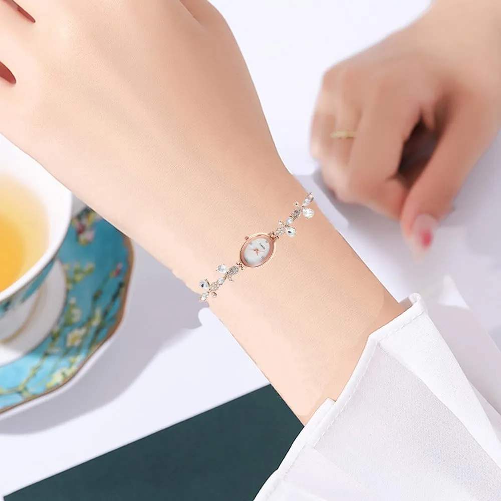 Luxury Petal enigma clan Casual Bracelet Watch Simulated Quartz Watches for Women BESTKANG Women's Watch 