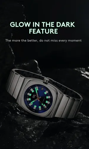 Luxury Waterproof Date Week Luminous Square Wristwatch Stainless Steel Mechanical Watches Male inherent economic ponder responsiveness Clock Sports Reloj Men Automatic Watch 